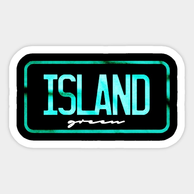 ISLAND PLATE Sticker by juliareisinger